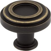 1-3/8" Diameter Antique Brushed Satin Brass Ring Lafayette Cabinet Knob - 317ABSB