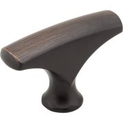 1-5/8" Overall Length Brushed Oil Rubbed Bronze Aiden Cabinet "T" Knob - 993DBAC
