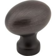 1-3/16" Overall Length Brushed Oil Rubbed Bronze Football Bordeaux Cabinet Knob - 3990-DBAC