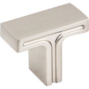 1-3/8" Overall Length Satin Nickel Rectangle Anwick Cabinet Knob - 867SN
