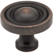 1-3/8" Diameter Brushed Oil Rubbed Bronze Round Bella Cabinet Knob - 818DBAC