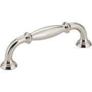 96 mm Center-to-Center Polished Nickel Tiffany Cabinet Pull - 658-96NI