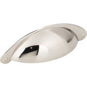 3" Center-to-Center Polished Nickel Lyon Cabinet Cup Pull - 8233NI