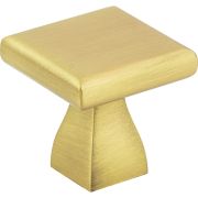 1" Overall Length Brushed Gold Square Hadly Cabinet Knob - 449BG
