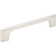128 mm Center-to-Center Polished Nickel Asymmetrical Leyton Cabinet Pull - 286-128NI