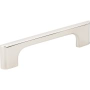 96 mm Center-to-Center Polished Nickel Asymmetrical Leyton Cabinet Pull - 286-96NI