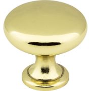 1-3/16" Diameter Polished Brass Madison Cabinet Mushroom Knob - 3910-PB