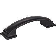 96 mm Center-to-Center Matte Black Square Annadale Cabinet Pull - 435-96MB