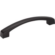 128 mm Center-to-Center Matte Black Square Merrick Cabinet Pull - 549-128MB