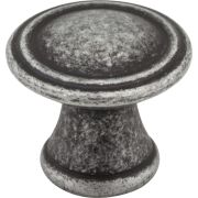 1-3/16" Diameter Distressed Antique Silver Chesapeake Cabinet Knob - Z110-SIM