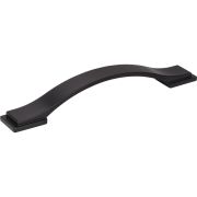 128 mm Center-to-Center Matte Black Strap Mirada Cabinet Pull - 80152-128MB