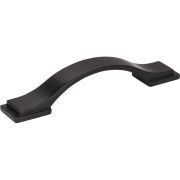 96 mm Center-to-Center Matte Black Strap Mirada Cabinet Pull - 80152-96MB