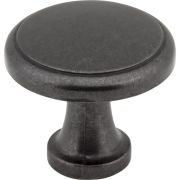1-3/16" Diameter Gun Metal Gatsby Cabinet Mushroom Knob - 3970-DACM