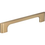 128 mm Center-to-Center Satin Bronze Asymmetrical Leyton Cabinet Pull - 286-128SBZ