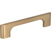96 mm Center-to-Center Satin Bronze Asymmetrical Leyton Cabinet Pull - 286-96SBZ