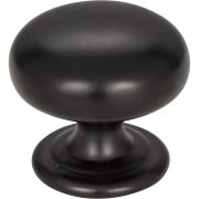 1-1/4" Diameter Matte Black Florence Cabinet Mushroom Knob - 2980MB