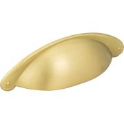 3" Center-to-Center Brushed Gold Lyon Cabinet Cup Pull - 8233BG