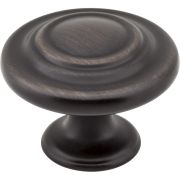 1-5/16" Diameter Brushed Oil Rubbed Bronze Round Arcadia Cabinet Knob - 107DBAC