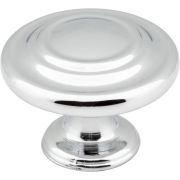 1-5/16" Diameter Polished Chrome Round Arcadia Cabinet Knob - 107PC