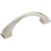 96 mm Center-to-Center Polished Nickel Arched Roman Cabinet Pull - 944-96NI