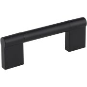 96 mm Center-to-Center Matte Black Knox Cabinet Bar Pull - 645-96MB