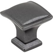 1-1/4" Overall Length Gun Metal Square Annadale Cabinet Knob - 435DACM