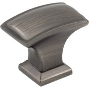 1-1/2" Overall Length Brushed Pewter Rectangle Annadale Cabinet Knob - 435L-BNBDL