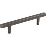 96 mm Center-to-Center Brushed Pewter Square Dominique Cabinet Bar Pull - 845-96BNBDL