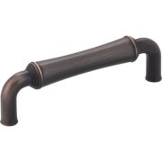 96 mm Center-to-Center Brushed Oil Rubbed Bronze Barrel Bremen 2 Cabinet Pull - 537DBAC