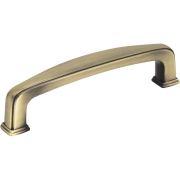 96 mm Center-to-Center Brushed Antique Brass Square Milan 1 Cabinet Pull - 1092AB