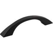 96 mm Center-to-Center Matte Black Flared Philip Cabinet Pull - 767-96MB