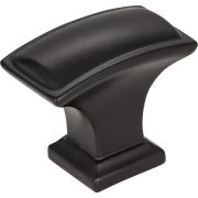 1-1/2" Overall Length Matte Black Rectangle Annadale Cabinet Knob - 435L-MB