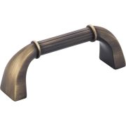3" Center-to-Center Antique Brushed Satin Brass Cordova Cabinet Pull - Z281-ABSB
