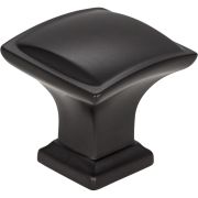 1-1/4" Overall Length Matte Black Square Annadale Cabinet Knob - 435MB