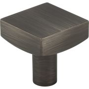 1-1/8" Overall Length Brushed Pewter Square Dominique Cabinet Knob - 845BNBDL