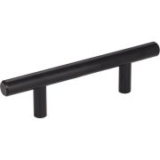 3" Center-to-Center Matte Black Naples Cabinet Bar Pull - 136MB