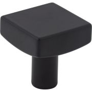 1-1/8" Overall Length Matte Black Square Dominique Cabinet Knob - 845MB