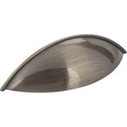 96 mm Center-to-Center Brushed Antique Brass Bordeaux Cabinet Cup Pull - 8236AB