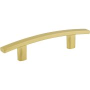 3" Center-to-Center Brushed Gold Square Thatcher Cabinet Bar Pull - 859-3BG