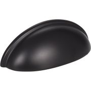 3" Center-to-Center Matte Black Florence Cabinet Cup Pull - 2981MB