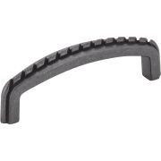 3" Center-to-Center Gun Metal Rope Detailed Cypress Cabinet Pull - Z118-3DACM