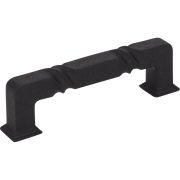 96 mm Center-to-Center Matte Black Rustic Twist Tahoe Cabinet Pull - 602-96BLK