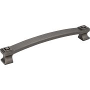 160 mm Center-to-Center Brushed Pewter Square Delmar Cabinet Pull - 585-160BNBDL
