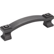 96 mm Center-to-Center Gun Metal Square Delmar Cabinet Pull - 585-96DACM