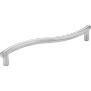 128 mm Center-to-Center Brushed Chrome Wavy Capri Cabinet Pull - Z205BC