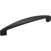 128 mm Center-to-Center Matte Black Asymmetrical Belfast Cabinet Pull - 308-128BLK