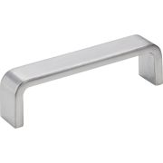 96 mm Center-to-Center Brushed Chrome Square Asher Cabinet Pull - 193-96BC
