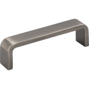 96 mm Center-to-Center Brushed Pewter Square Asher Cabinet Pull - 193-96BNBDL