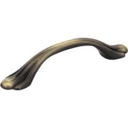 3" Center-to-Center Brushed Antique Brass Kingsport Cabinet Pull - 3208AB