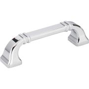 96 mm Center-to-Center Polished Chrome Ella Cabinet Pull - 165-96PC